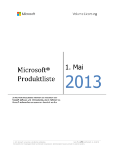 Microsoft® Produktliste