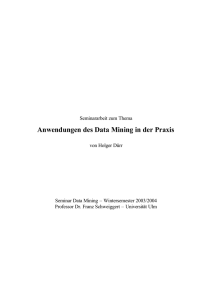 Anwendungen des Data Mining in der Praxis