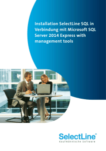 Installation SelectLine SQL in Verbindung mit Microsoft SQL Server