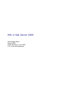 XML in SQL Server 2005