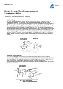 Lineare Dreieck-/Sägezahngeneratoren mit Operationsverstärker