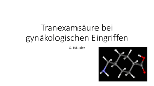 Tranexamsäure bei gynäkologischen Eingriffen