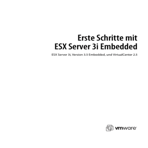 Getting Started with ESX Server 3i version 3.5 Embedded