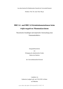 BRCA1- und BRCA2-Keimbahnmutationen beim triple