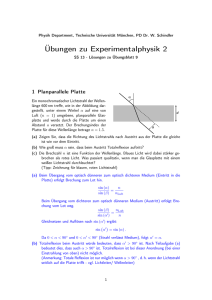 Übungen zu Experimentalphysik 2 - Technische Universität München