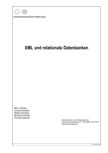 XML und relationale Datenbanken