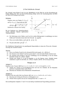 §3 Der Euklidische Abstand
