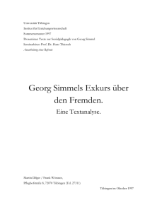 Georg Simmels Exkurs über den Fremden