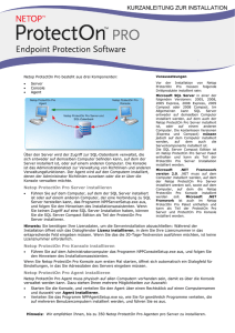 Netop ProtectOn Pro Quick Installation Guide