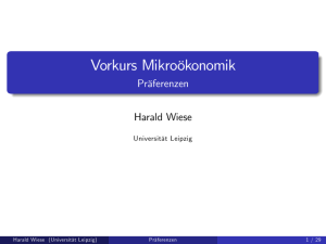 Vorkurs Mikropkonomik