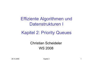 Priority Queues - Lehrstuhl für Effiziente Algorithmen