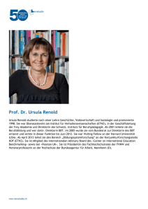 Prof. Dr. Ursula Renold