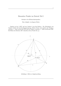 Besondere Punkte im Dreieck Teil I