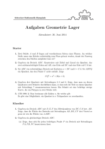 Aufgaben Geometrie Lager