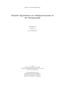 Schnelle Algorithmen zur Multipatternsuche in der Metagenomik