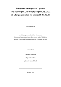 Komplexverbindungen des Liganden Tri(1-cyclohepta-2,4,6