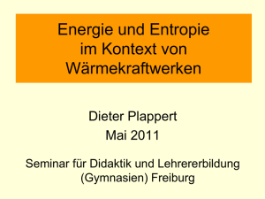 Energie und Entropie im Kontext von Wärmekraftwerken