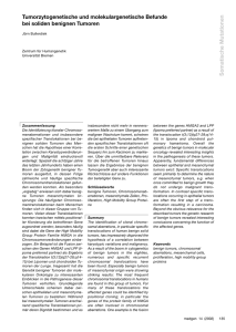 Somatische Mutationen Tumorzytogenetische und