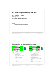 B7. Web-Programmierung mit Java