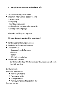 2. Propädeutische Geometrie Klasse 5/6 2.1 Zur Entwicklung der