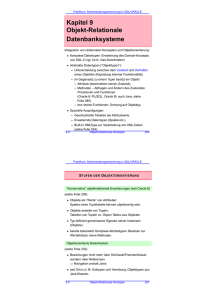 Kapitel 9 Objekt-Relationale Datenbanksysteme