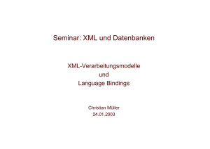 Seminar: XML und Datenbanken