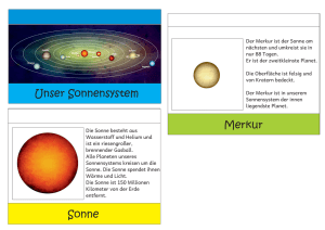 Unser Sonnensystem Sonne Merkur