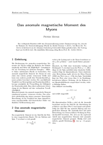 Das anomale magnetische Moment des Myons - A1