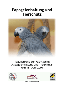 Papageienhaltung und Tierschutz