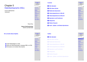 SQL - BFH-TI Staff - Berner Fachhochschule