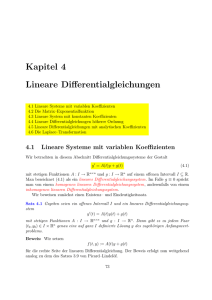 Kapitel 4 Lineare Differentialgleichungen