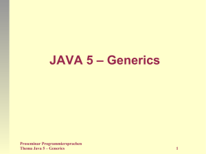 JAVA 5 – Generics