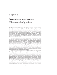 Kosmische und solare Elementhäufigkeiten