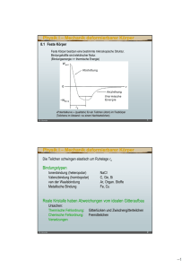 Physik I – Mechanik deformierbarer Körper Physik I – Mechanik