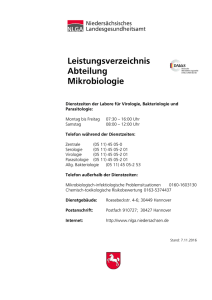 Virologie und Infektionsserologie