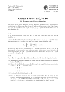 Analysis I für M, LaG/M, Ph - Mathematik@TU