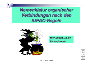 Nomenklatur organischer Verbindungen nach den IUPAC