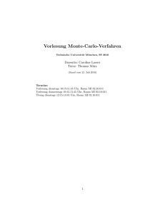 Vorlesung Monte-Carlo-Verfahren - Technische Universität München