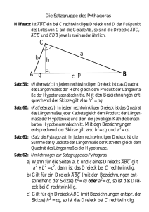 Die Satzgruppe des Pythagoras