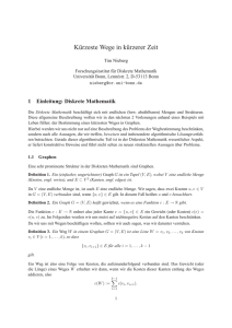 Kürzeste Wege in kürzerer Zeit - Bonn Mathematics