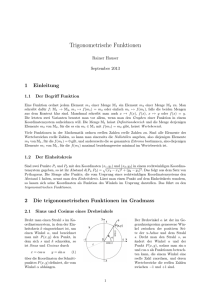 Trigonometrische Funktionen