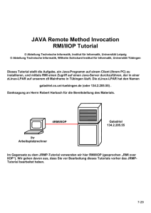 JAVA Remote Method Invocation RMI/IIOP Tutorial