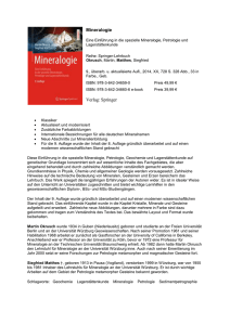 Mineralogie Verlag: Springer - Geographie