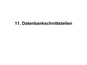 11. Datenbankschnittstellen