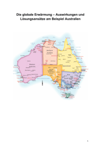 Die globale Erwärmung – Auswirkungen und Lösungsansätze am
