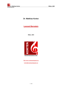 Dr. Matthias Korten Leonard Bernstein