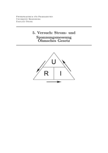 und Spannungsmessung Ohmsches Gesetz - Physik