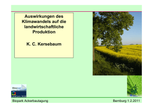 Auswirkungen des Klimawandels auf die landwirtschaftliche