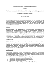 Deutsche Gesellschaft für Hygiene und Mikrobiologie e.V. Zertifikat