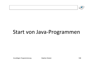 Start von Java